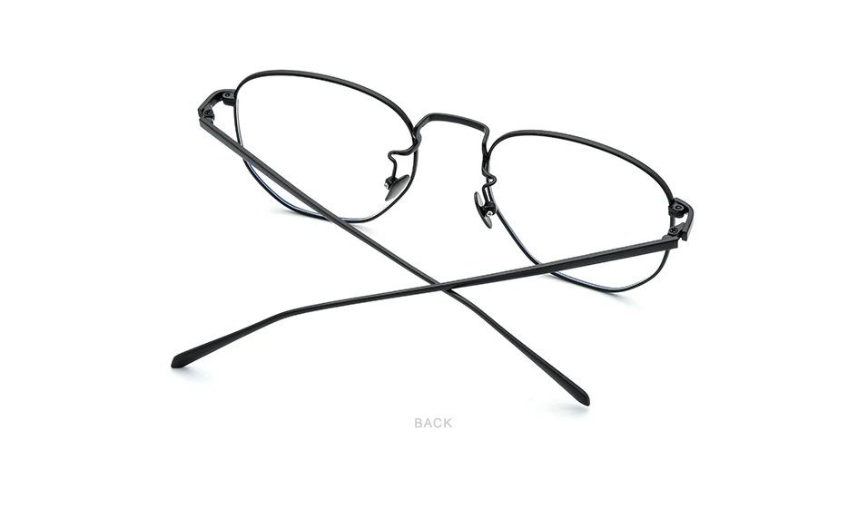 FONEX Pure Titanium Glasses Frame Men Myopia Optical Prescription Oversize Eyeglasses Frame Women New Gold Polygon Eyewear 8518