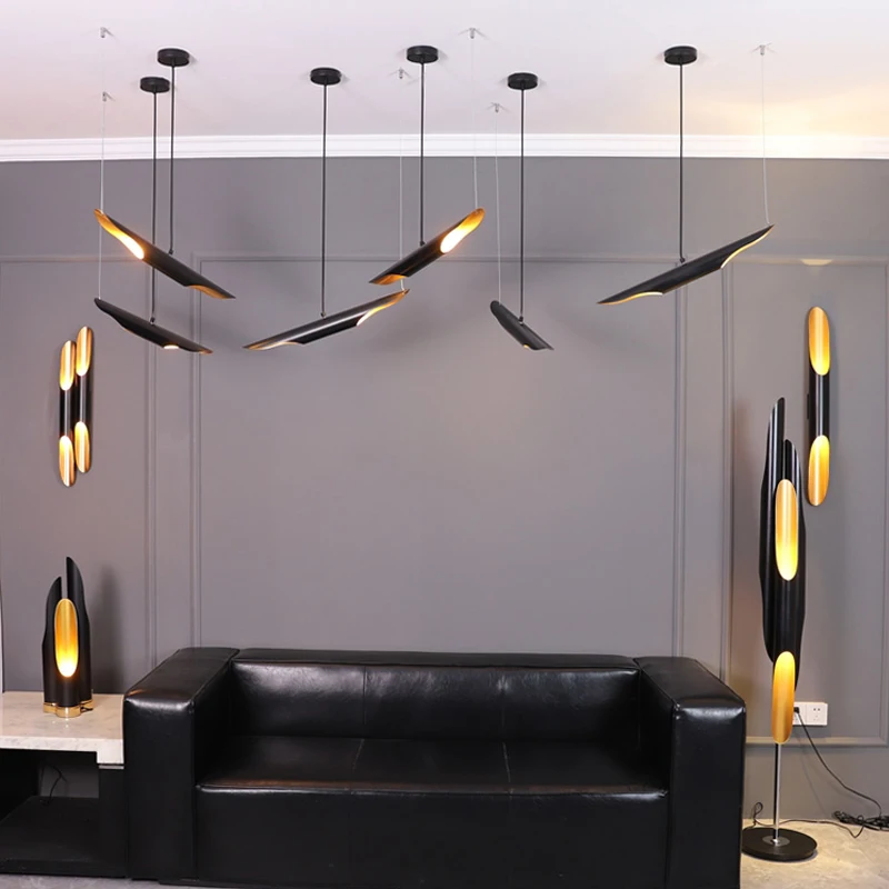 

Светильник для гостиной в стиле постмодерн, простой, из бамбука гостиничный Холл Холл магазин индивидуальное творчество комната светильник