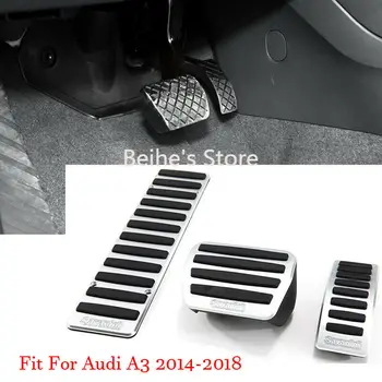 

Car Alloy Accelerator Gas Brake Footrest Pedal Plate Pad Cover Fit For Audi A3 14-18