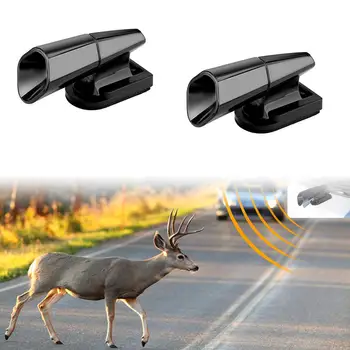 

2Pcs Ultrasonic Animal Savingcar wind driven tweeter animal drive animal whistle animal warning device out of the forest wild dr