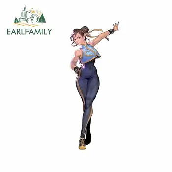 

EARLFAMILY 13cm x 5.1cm for The King of Fighters Chun Li VAN Decal Windows Car Stickers Refrigerator RV Anime Vinyl Car Wrap