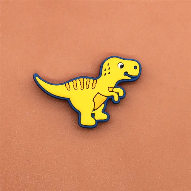 Single Sale 1pcs Shoe Charms Novel Dinosaur Shoe Accessories Cute Garden Shoe Decoration for croc jibz Buckle Kid's X-mas Gift Dinosaur D