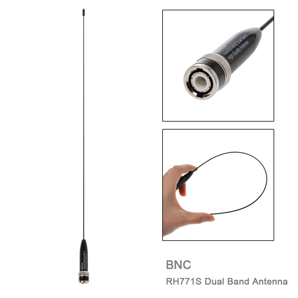 

Parts Ultra-thin VHF UHF SMA BNC Long Handheld Soft Interphone Accessories Easy Use Radio 144/430Mhz Walkie Talkie Antenna