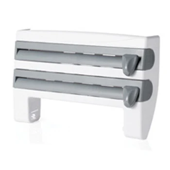 

Paper Towel Holder Cabinet Wall Mount Rack Kitchen Cling Film Cutter Storage