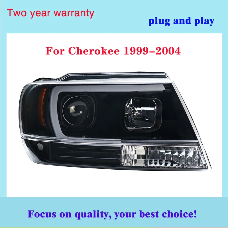 Автомобильные стильные фары для JEEP Grand Cherokee 1999-2004 светодиодный фонарь для Grand Cherokee Динамический указатель поворота светодиодный
