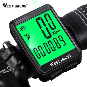 

WEST BIKING 2.1 inch LED Backlight Wireless Bike Computer Bicycle Speedometer LCD Screen Display Waterproof Cycle Accessories