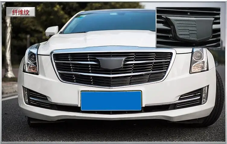 Углеродное волокно Красный Черный ABS гонки решетки украшены рамкой для Cadillac ATSL D3 17 18 ADA042
