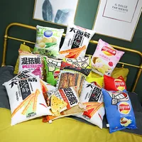 40cm/45cm Simulation Potato Chips Plush Pillow Toy Soft Cartoon Junk Food Spicy Bar Stuffed Doll Snack Pillow Cushion Home Decor 1