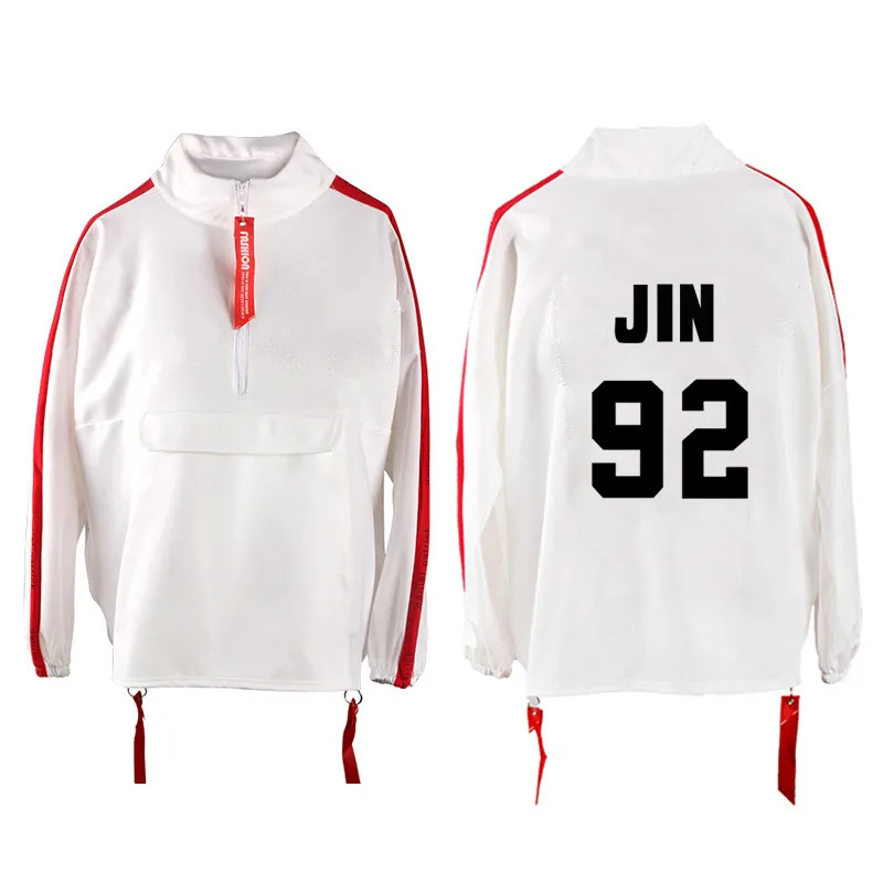5 Kpop jin suga толстовки Женская с длинным рукавом Корейская версия свободная весенняя куртка пальто k-pop Bangtan топы для мальчиков толстовки с капюшоном - Цвет: 5