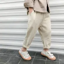 Г. Осенние новые стильные брюки для мальчиков новые стильные осенние детские брюки для папы детская одежда средних и маленьких размеров, повседневные штаны для малышей