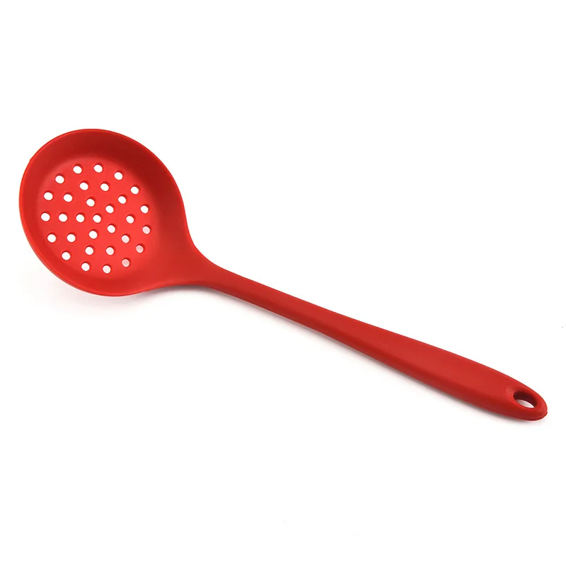 Силиконовый дуршлаг высокая термостойкость шумовка ложка с длинной ручкой кухонные принадлежности GQ