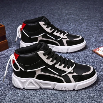 

Fashion Platform Sneakers Winter Casual Shoes Man Height Increase Chunky thick bottom Shoes Stretch Walking Vulcanize Shoes Men