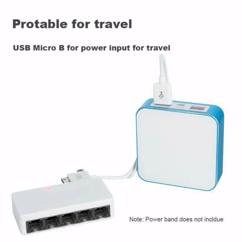 5 Порты мини Ethernet RJ45 10/100 Мбит/с сетевой коммутатор концентратор Портативный путешествия моноканальный центр для ПК PS4 xbox NS переключатель