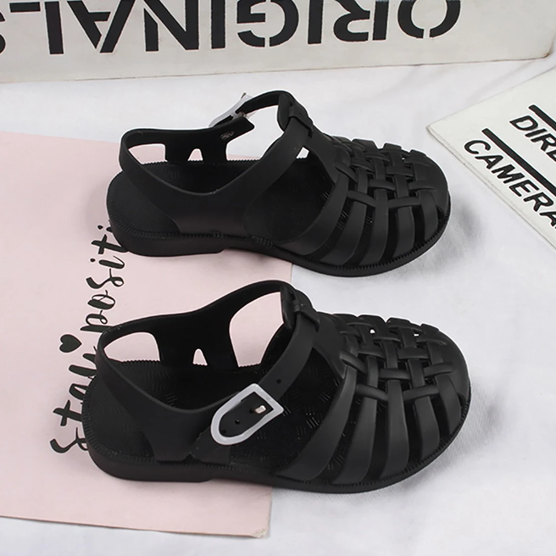 bata children's sandals Summer Boys Casual Roman Slippers Children Sandals Baby Girls Toddler Soft Non-slip Princess Shoes Kids Candy Jelly Beach Shoes children's sandals