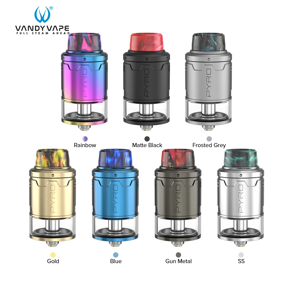 Оригинальный обслуживаемый бак Vandy vape Pyro V3 RDTA 24 мм катушка 0 33 Ом атомайзер с