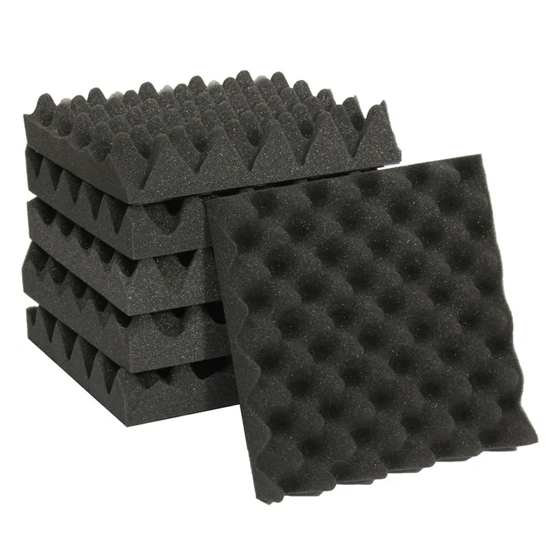 

25X25X5CM Soundproofing Foam Acoustic Foam Sound Treatment Studio Room Absorption Wedge Tiles Polyurethane Noise Insulation