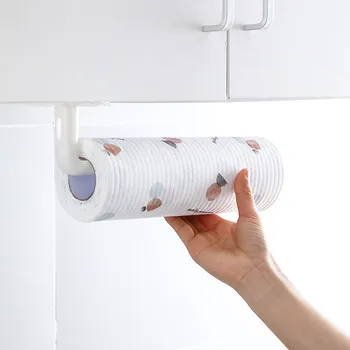 

Kitchen Shelves Perforation-Free Wall-Mounted Disposable Wipes Blotting Paper Cling Film Storage Household Tools Hanging Gadgets