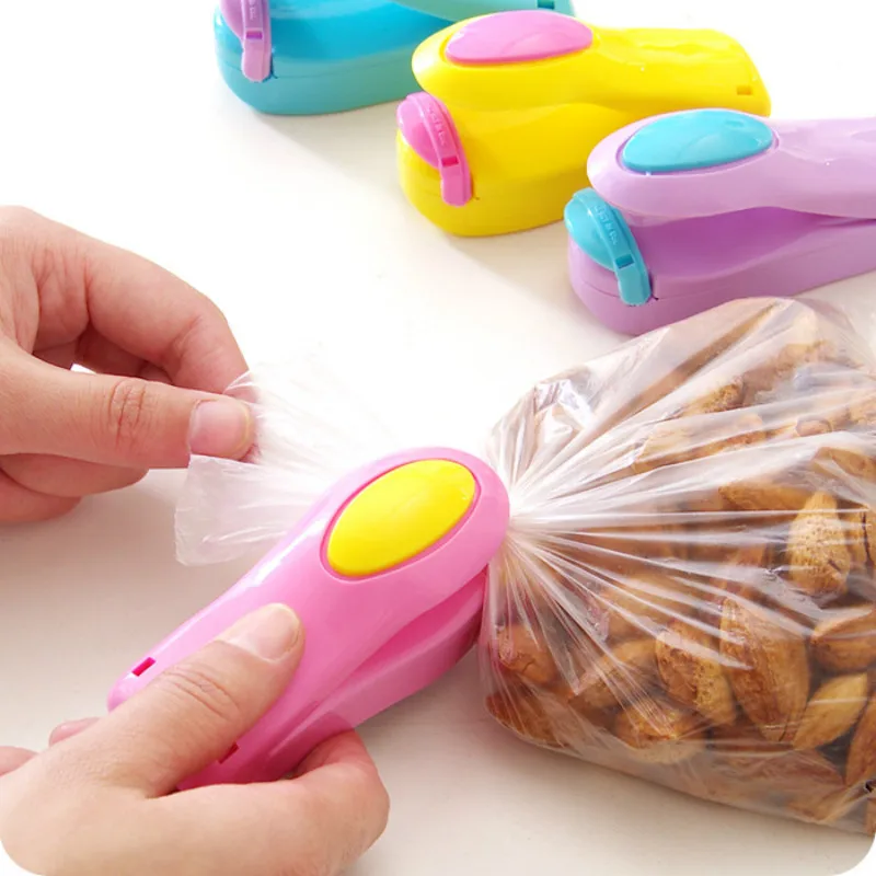 1Pc 4 Colors Portable Mini Sealer Sealing Machine for Plastic Bags Food Preservation Storage Hand Press Bag Pack | Дом и сад