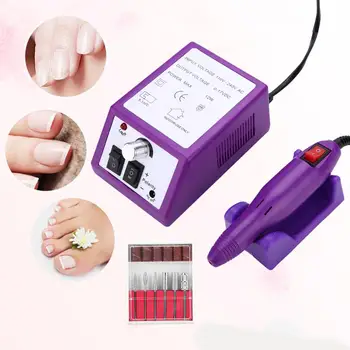 

Portable Professional Electric Nail Art Drill Machine File Machine Pedicure Sanding Drill Kit Nail Manicure Equipment Purple