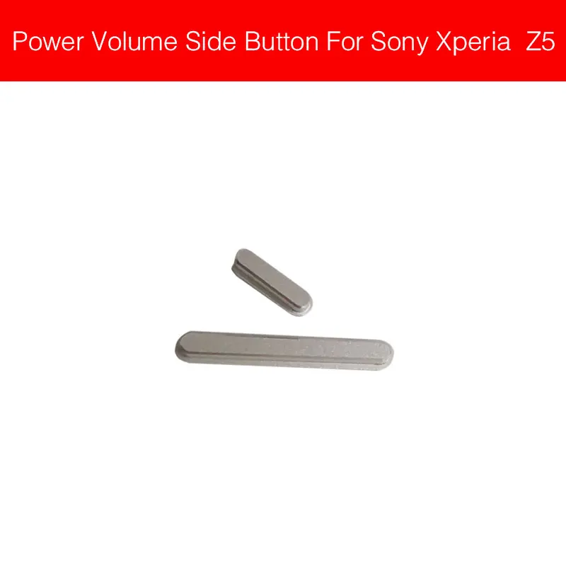 Гибкий кабель для sony Xperia Z5 E6653 E6603, кнопка регулировки громкости, кнопка включения и выключения звука - Цвет: Silver