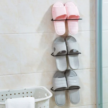 

Bracket of tripod shoe of wall of iron art simple and easy receive shoe shelf