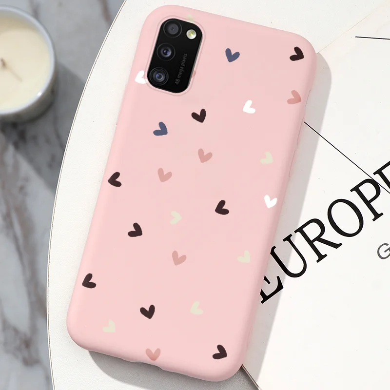 Leopard Phone Case For Samsung Galaxy A41 a41 Case Cute Cat Cover For Samsung A 41 a 41 Flame Butterfly Flower Phone Capa 6.1" kawaii samsung cases