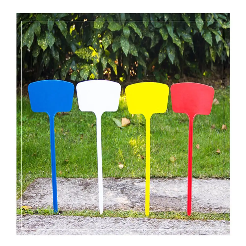 10Pcs 36cm Plant Markers Garden T-type Plant Markers Label Pot Planter Vegetable Labels Waterproof Plastic Markers Tag