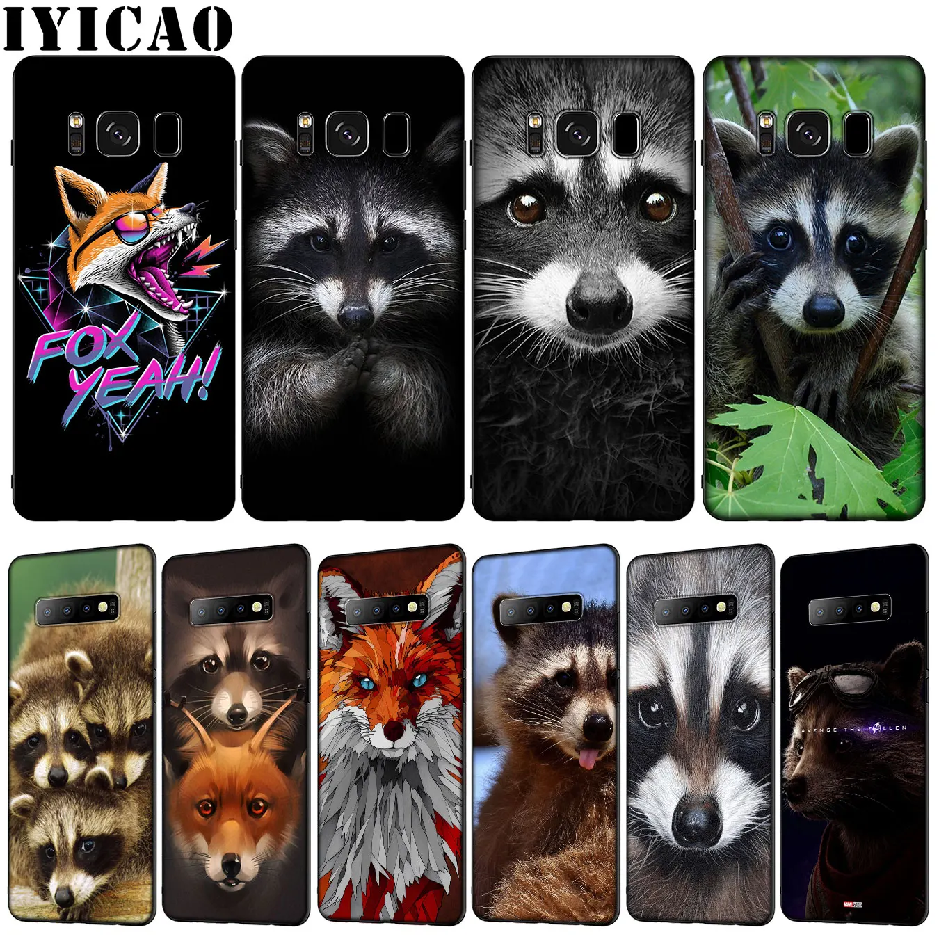 Animal Raccoon Fox Cute Soft TPU Silicone Phone Case for Samsung Galaxy S20 Ultra S10 Lite S9 S8 Plus S6 S7 Edge S10e | Мобильные