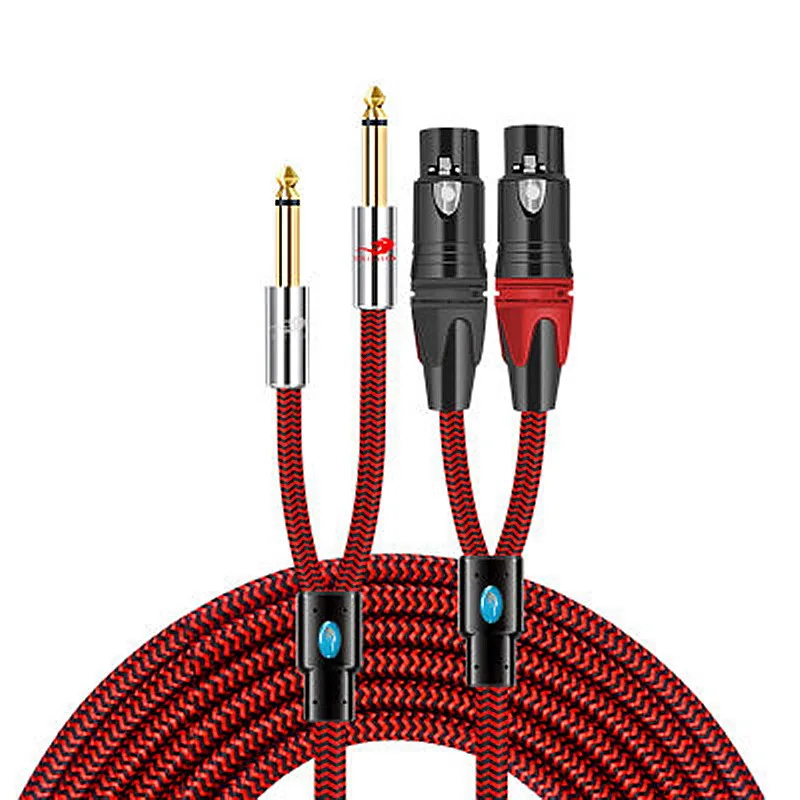  XLR Femlae- 1/4 ġ  TS 6.35mm   ̺  ͼ ܼ Ȩ þ ý  ڵ