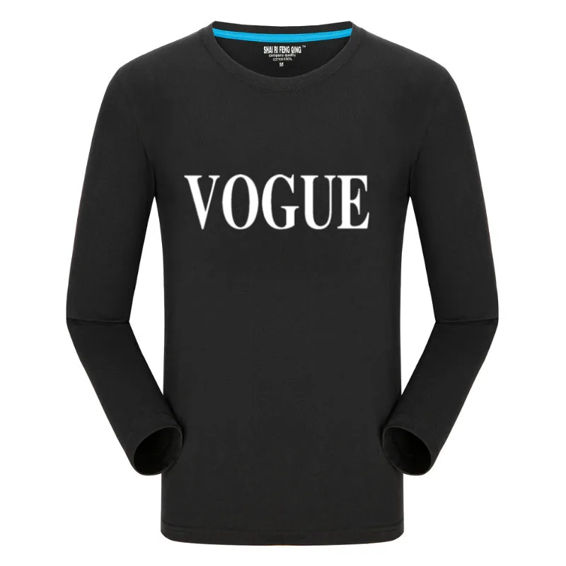 Футболка женская и мужская Harajuku Tide летняя новая Vogues VOGUE Футболка с принтом и длинным рукавом Женская футболка Топы повседневные женские футболки
