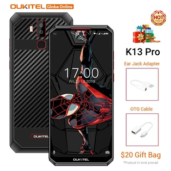 

OUKITEL K13 Pro Smartphone Android 9.0 5V/6A 11000mAh 6.41 inch Octa Core 4G RAM 64G ROM OTA Fingerprint NFC 4G Mobile Phone