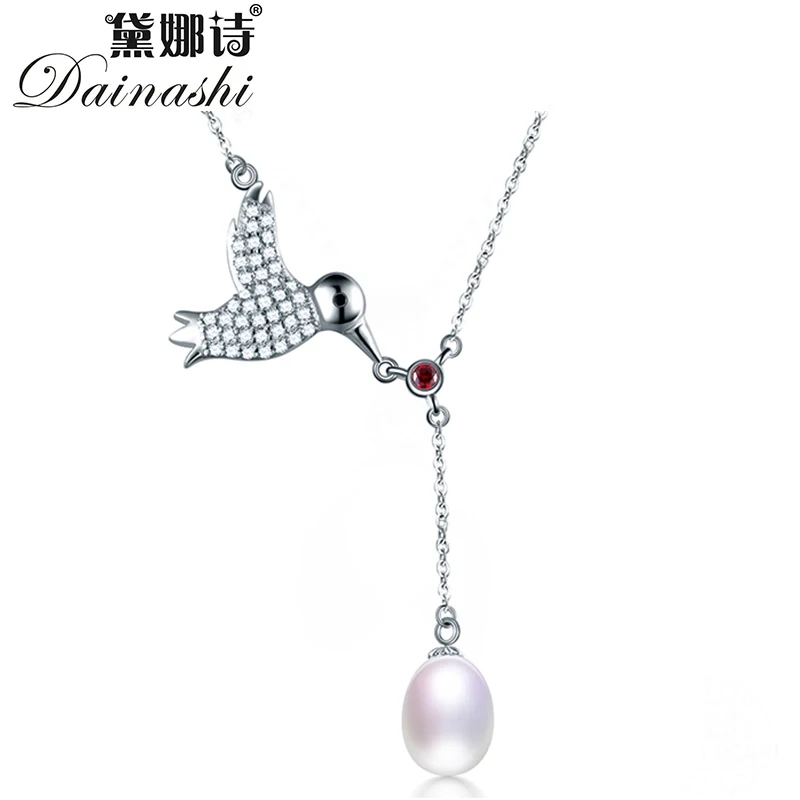 Кулон Dainashi из стерлингового серебра 925 пробы с птицей и цирконием женское