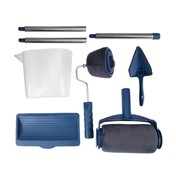 

Paint Roller Brush Kit Brush with 3 Paint Runner, Telescopic Poles, Handle Flocked Edger for Home Office Decoration Tools