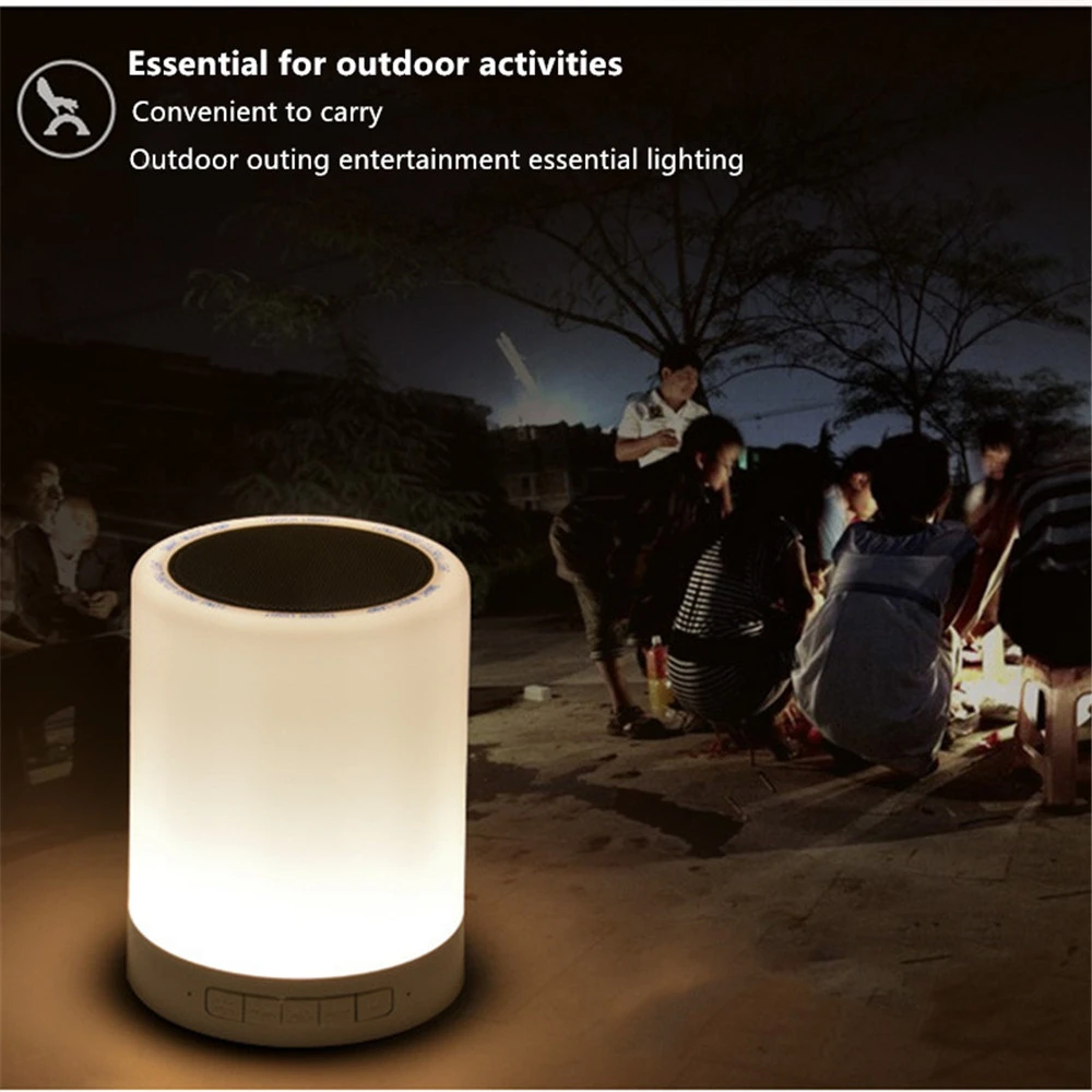 LED Wireless Bluetooth Speaker Mini Smart Lights Alarm Clock Colorful Nightlight Sound Speakers Music Center Caixa De Som F4040C
