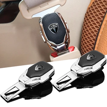 

LQY Big car Safety Buckle Extension silencer Extender Clasp Insert Plug Clip Double head plug For Tesla model 3 S X accessories