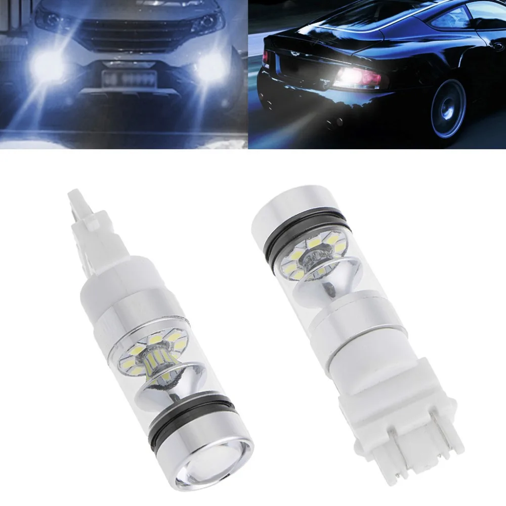 

High Quality New 1 Pc Bright 3156 3157 100W Projector LED Reverse Backup Light Bulbs Driving Lamp Headlight Fog Lamps