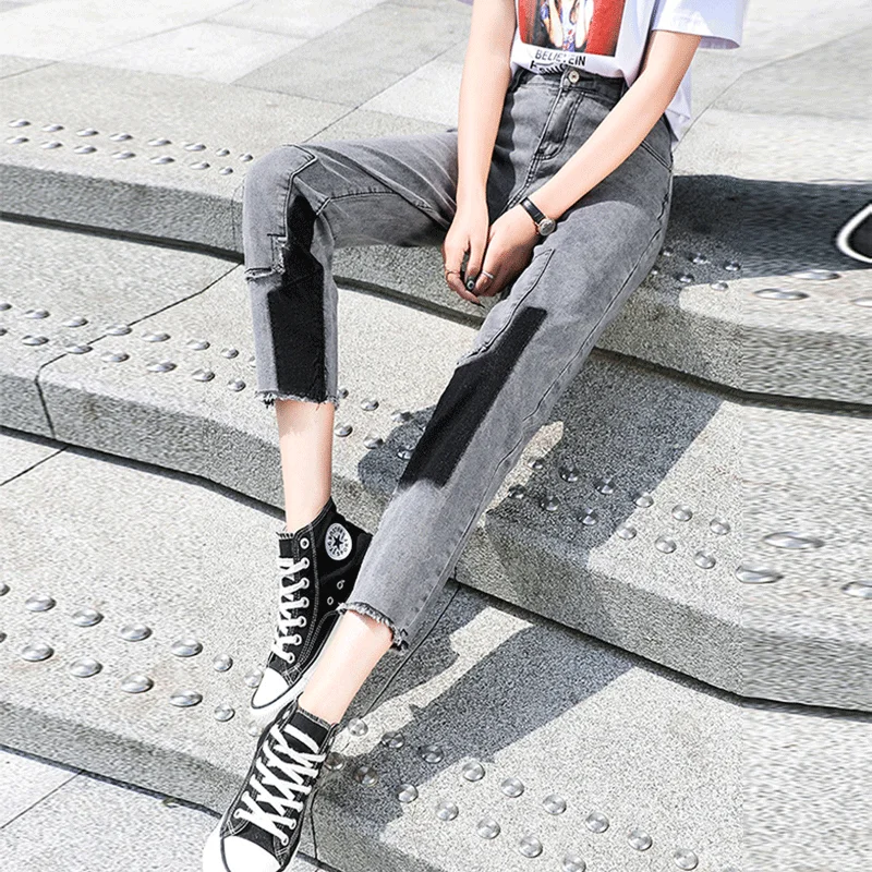 

Jeans for Women Mom Jeans Spodnie Damskie Ropa Mujer Verano E Girl High Waist Jeans Streetwear Jean Slim Femme Pants Pastel