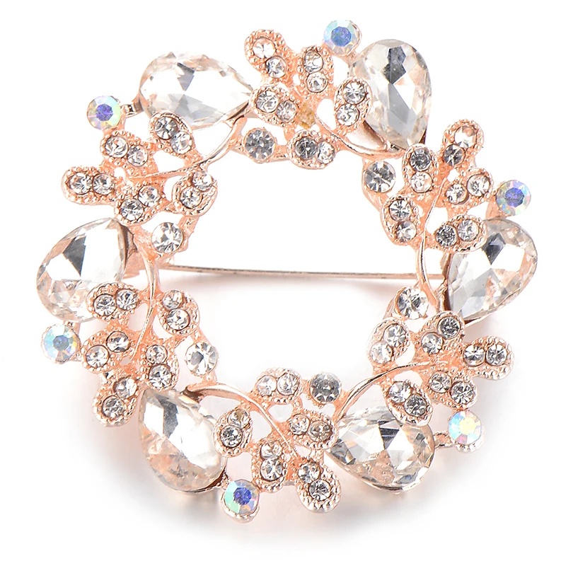 Винтажные разноцветные стразы, броши в виде цветка для женщин, шарф ...