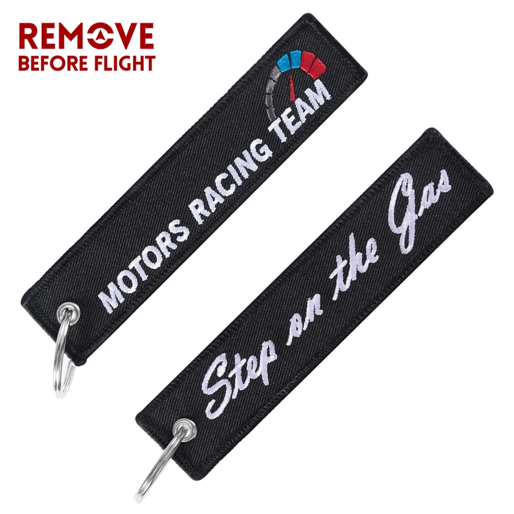 Fashion Auto Keychain Embroidery Tag keychain for motorcycle keys car keyring Aviator Ring Jewelry Customized Keychains llavero