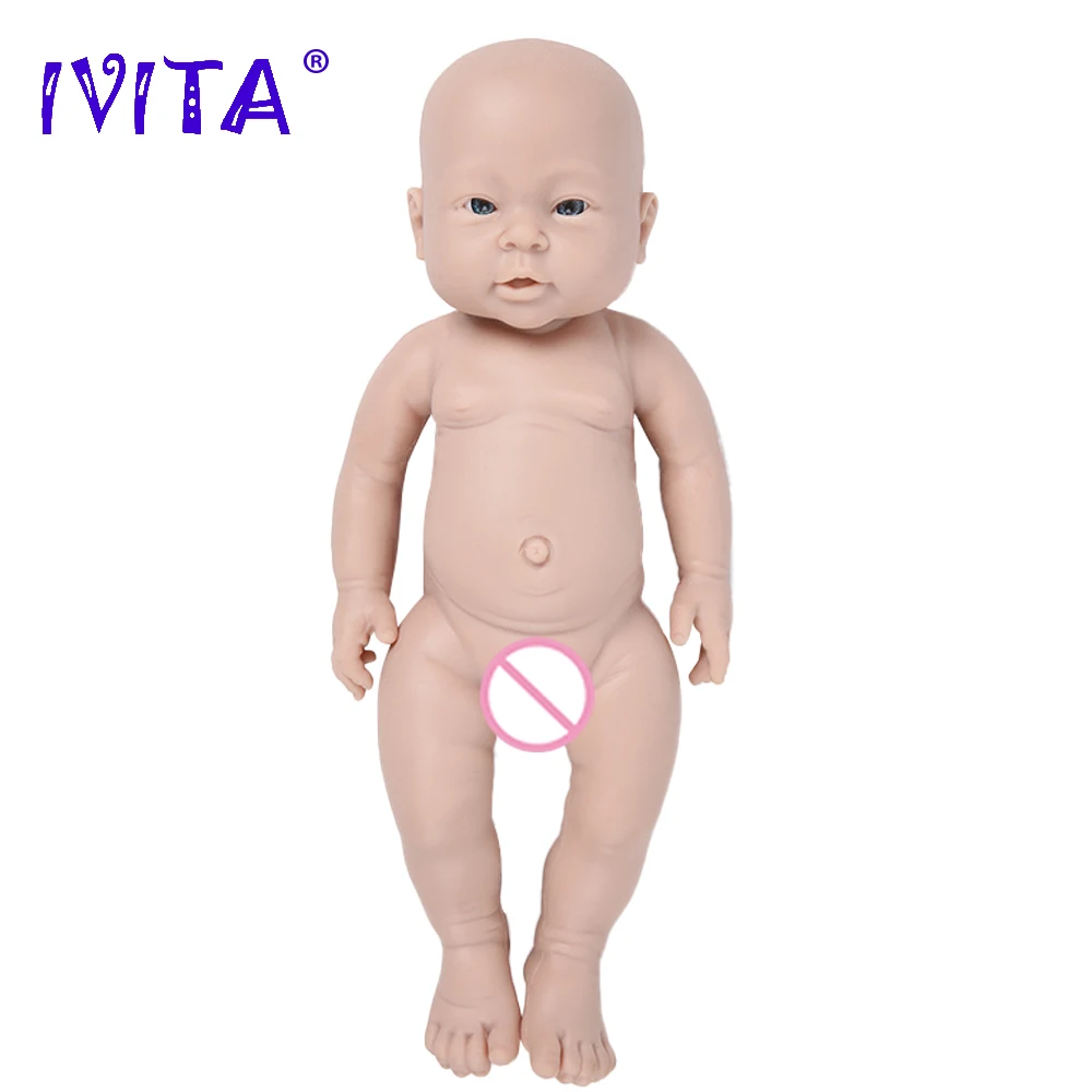 IVITA WG1503 41 см (16 дюймов) 2000 г полностью силиконовая кукла новорожденного младенца неокрашенные незавершенные