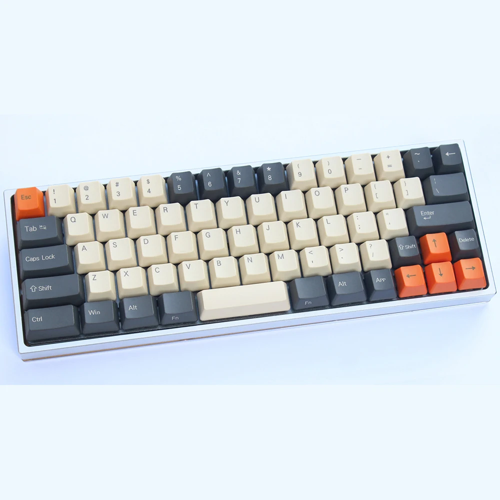 RGB60 клавиатура DIY анодированный алюминиевый чехол RGB боковая Просвечивающая