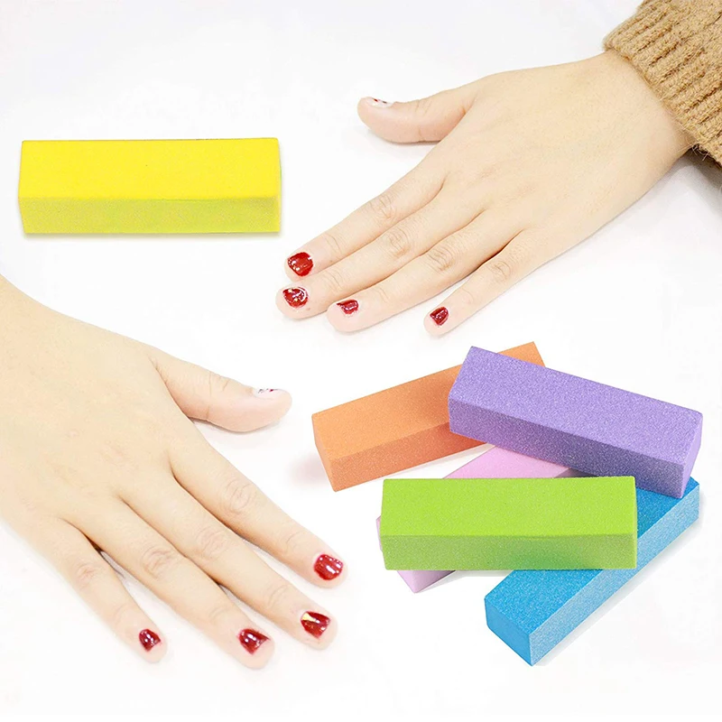 

2pcs Buffing Sanding Files Block Manicure Nail Art Tools For Gel Natural & False Nails For Manicurists Professional Salon Home