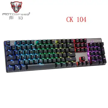 

MOTOSPEED CK104 104 Key Gaming Keyboard Outemu Blue Switch USB Wired Colorful LED Backlit RGB Anti Ghosting For Computer Gamer