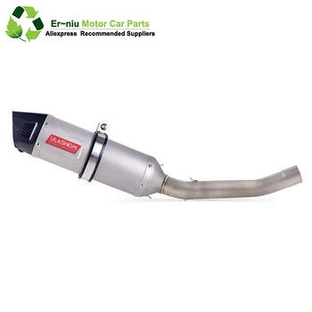 

Free Shipping Motorcycle Exhaust Muffler Full System Slip On Middle Link Pipe DB Killer For kawasaki Z750 Z 750