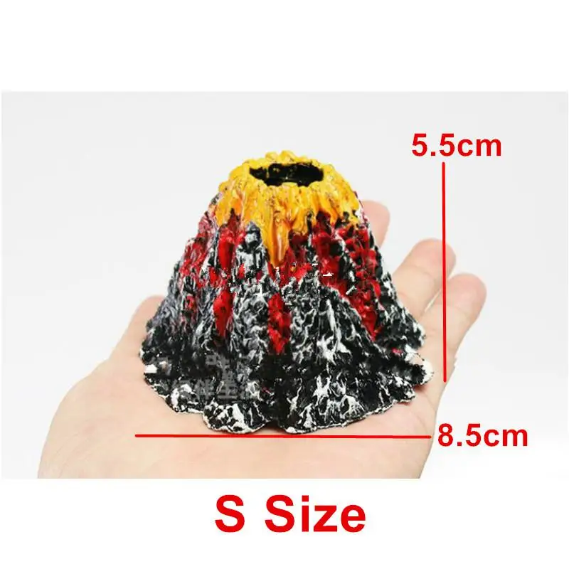 Volcano Stein Aquarium Dekoration Aquarium Blase Volcano Eruption Aquarium  Ornament Dekor Verwendet Mit Luftpumpe Led Licht