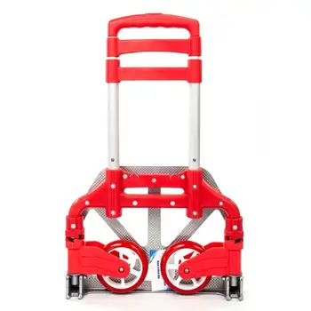 

Aluminium Folding Hand Truck Dolly Luggage Push Cart 165 lb Capacity Red