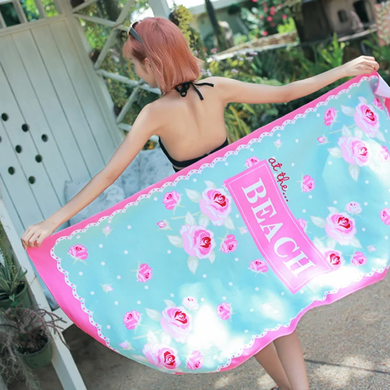 

Adult Luxury High Quality Beach Towel Creative Printed Quick Dry Towels Polyester Soft Absorbent Towel Sports Travel Accessories
