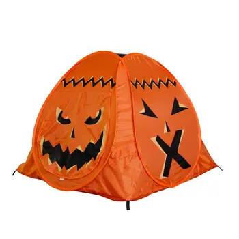 

Halloween Play Tent Kids Pumpkin Face Printed Folding Interactive Toy Indoor Outdoor Camping Fishing Accessories Holiday Party P
