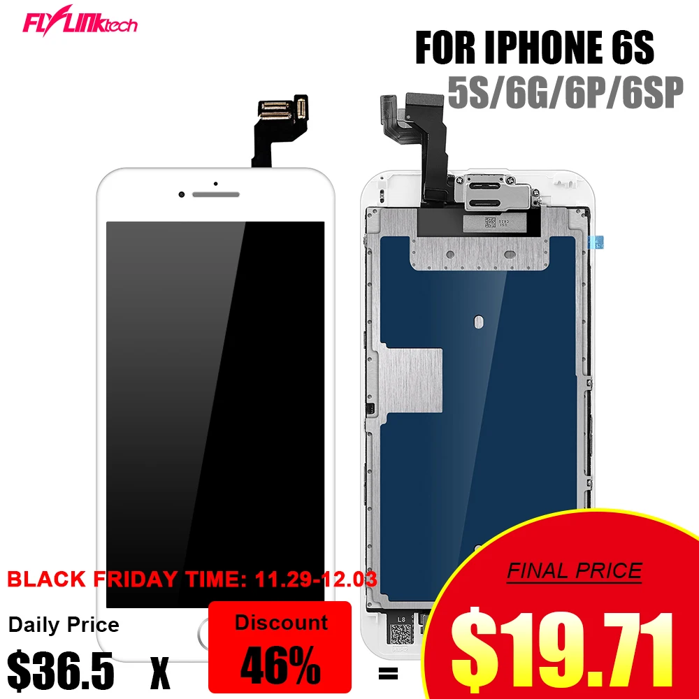 

Flylinktech for iphone 5s 6s SE Touch Screen Replacement LCD Digitizer pantalla LCD Display full Assembly for iphone 6 6s plus