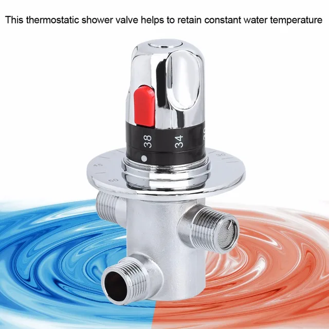 Bad Verstellbaren Thermostat Ventil Messing Wasser Mischer Heißer/Kaltes  Wasser Mischen Temperatur Regelventil Für Wasser Heizung - AliExpress